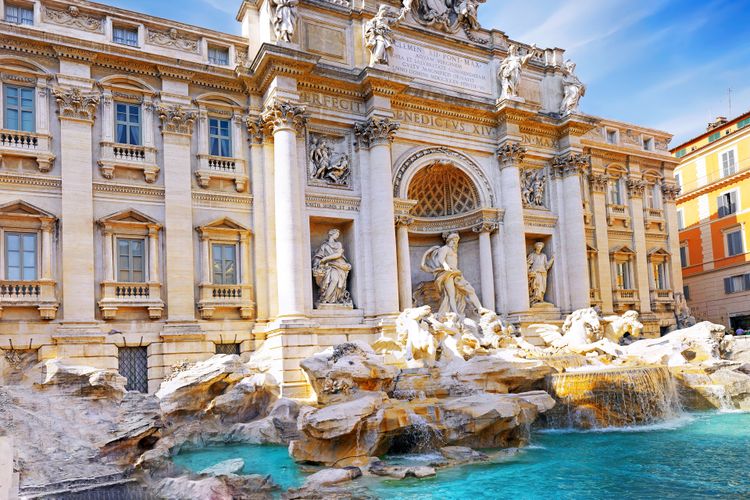 Trevi Fountain: the legend says it if you throw a coin in, you’ll return to Rome