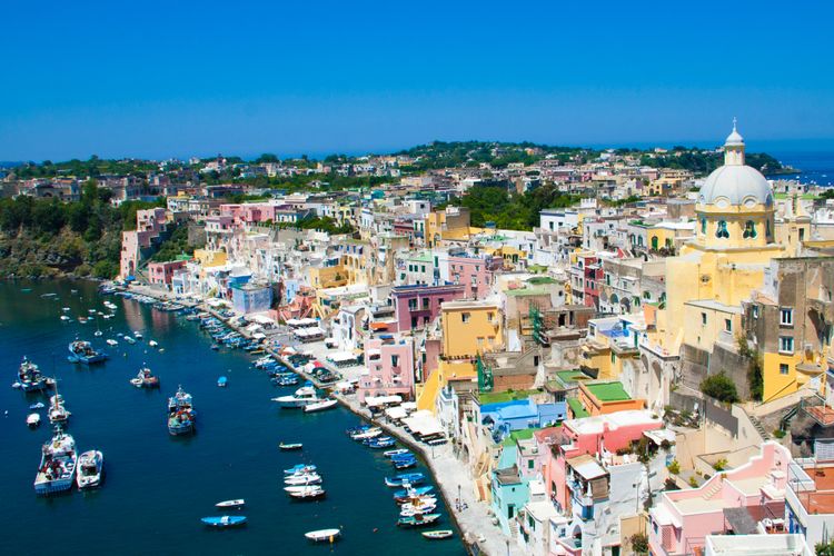 The secret island in bay of Naples